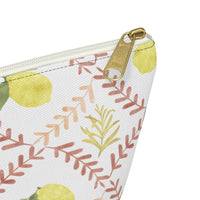 Lemon Tile Accessory Pouch w T-bottom in Pink